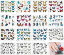 30 Sheets Butterfly Nail Stickers, Butterfly Nail Art Stickers Decals Water Transfer Decals for Women Nail Art Design Sticker Manicure Tips Wraps Decorations Kit AFSTEE Store