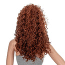 SWACC 20-Inch Long Big Bouffant Curly Wigs for Women Synthetic Heat Resistant Fiber Hair Pieces with Wig Cap (Dark Copper Red) SWACC Store