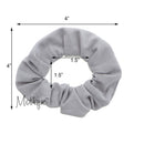 Set of 2 Solid Scrunchies (Light Grey) Motique Accessories