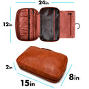 Hanging Toiletry Bag for Women & Men – Toiletry Kit, Water-Resistant Travel Organizer by VASCO (Brown (Eco Leather)) VASCO