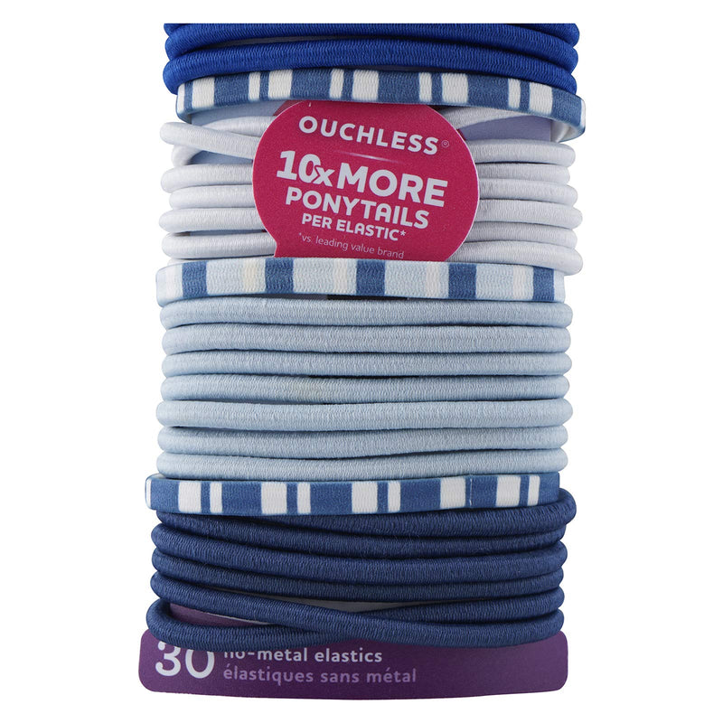 Goody WoMens Ouchless 4 mm Elastics, Nautical, 30 Count GOODY