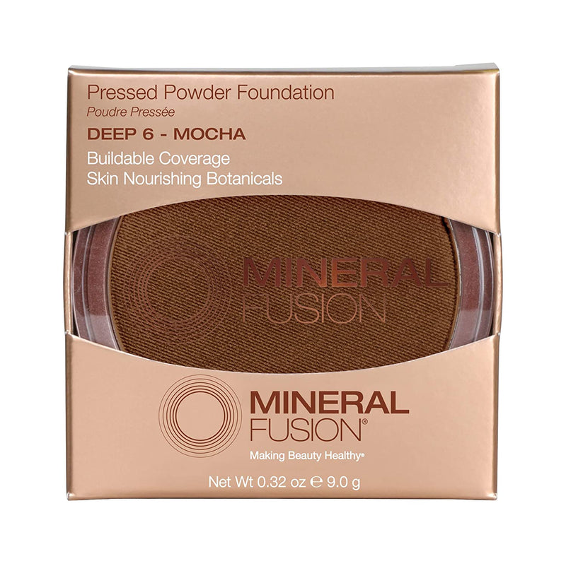 Mineral Fusion Pressed Powder Foundation, Deep 6, 0.32 Ounce Mineral Fusion Store