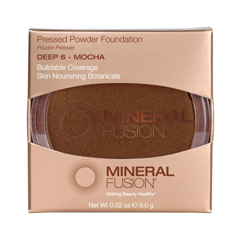 Mineral Fusion Pressed Powder Foundation, Deep 6, 0.32 Ounce Mineral Fusion