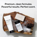 MARLOWE. Men's Grooming Santal Body Set, Features No. 102 Scrub Soap Bar, No. 024 Deodorant & No. 002 Body Lotion, Warm Amber, Sandalwood & Citron Scent Infinity Warehouse