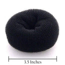 Beaute Galleria Hair Donut Bun Maker Ring Style Mesh Chignon Ballet Sock Bun (Large, Black) Beaute Galleria