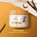 Dove Vanilla Body Scrub Exfoliates and Deeply Nourishes for Smooth, Radiant Skin 15oz Infinity Warehouse