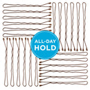 Goody Ouchless Hair Bobby Pins - 50 Count, Assorted Brunette Colors - Slideproof and Lock-In Place - Suitable for All Hair Types - Pain-Free Hair Accessories for Women and Girls - All Day Comfort GOODY