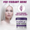 Bellisso Purple Mask for Blonde Hair - No More Yellow or Copper Tones - Deep Conditioner for Color Treated Locks with Keratin and Moroccan Argan Oil Treatment BELLISSO