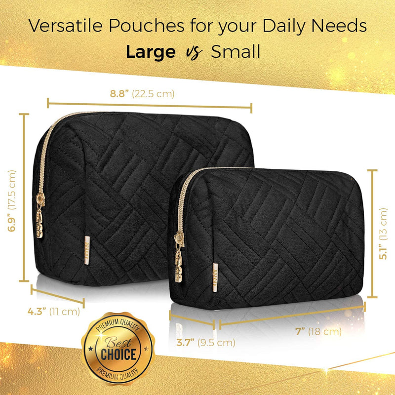 Cosmetic & Toiletry Bag, Zippered Makeup Pouch for Women & Girls, Travel Cute Organizer Suitable for Purse, Versatile Bag with Multiple Compartments for Makeup, Toiletries, Pencils, Accessories BOACAY Store