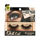 CATTITUDE 3D LASHES Lacey Doll Cat 3D False Eyelashes, Lightweight & Reusable, Cruelty-Free EBIN NEW YORK