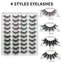 DYSILK 20 Pairs 6D Mink Eyelashes Faux Fluffy Wispy Dramatic False Eyelashes Volume Soft Thick Long Handmade Fake Eyelashes Reusable Lashes 4 Styles Mixed DYSILK Store