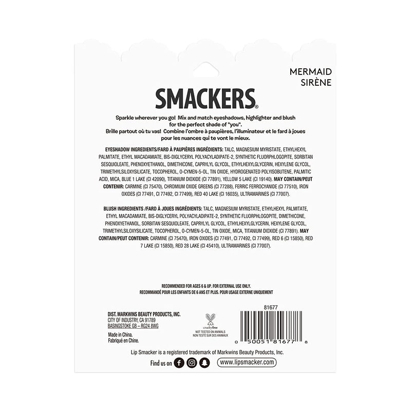 Lip Smackers parkle & shine makeup palette, Mermaid Palette, 0.42 Ounce Lip Smacker Store