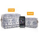 Large Makeup Bag Zipper Pouch Travel Cosmetic Organizer for Women and Girls (Large, Elephant) Narwey