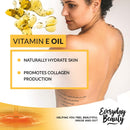 Organic Vitamin E Oil - USDA Certified 100% All Natural Plant Based 1oz - Light and Unscented Great for Scars After Surgery - For Face, Skin and Nails - Reduce Wrinkles, Anti Aging, Lighten Dark Spots Everyday Beauty Helping You Feel Beautiful Inside And Out