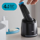 Braun Electric Razor for Men Flex Head Foil Shaver with Beard Trimmer, Rechargeable, Wet & Dry, 4-in-1 SmartCare Center and Travel Case, Black, 6 Piece Set Braun
