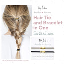 By Lilla Barre Elastic Hair Ties and Bracelets | Set of Two Hair Tie-Bracelets | Hair Accessories for Women | No Crease Hair Ties & Women’s Bracelets | Gold (Black/Starfish) By Lilla