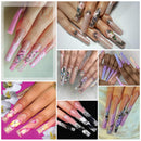 480PCS Extra Long C Curve Nail Tips and Glue, 2 Packs Natural and Clear Acrylic Nail Tips for Acrylic Nails Professional Set, 10 Sizes Artificial XXL Long Straight Square French False Nail Tips Deciniee