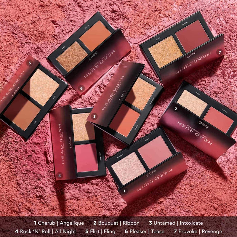 HAUS LABORATORIES by Lady Gaga: HEAD RUSH BLUSH DUO | HEAT SPELL BRONZER DUO, Highlighter Cheek Duos Available in Multiple Colors, True-Color Matte Blush or Powder Matte Bronzer, Vegan & Cruelty-Free martinandmark.com