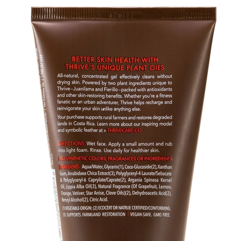 THRIVE Natural Face Wash Gel for Men & Women (3 Pack) – Daily Facial Cleanser with Unique Premium Natural Ingredients for Healthier Skin Care – Made in USA – Vegan – Women & Mens Face Wash Thrive Natural Care Store