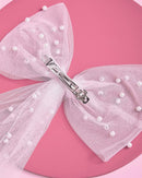 xo, Fetti Bachelorette Party Decorations Pearl White Hair Bow - Bride to Be | Bridal Shower Gift, Bridesmaid Favors xo, Fetti