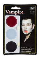 Mehron Makeup Tri-Color Halloween Makeup Palette (Vampire) Mehron
