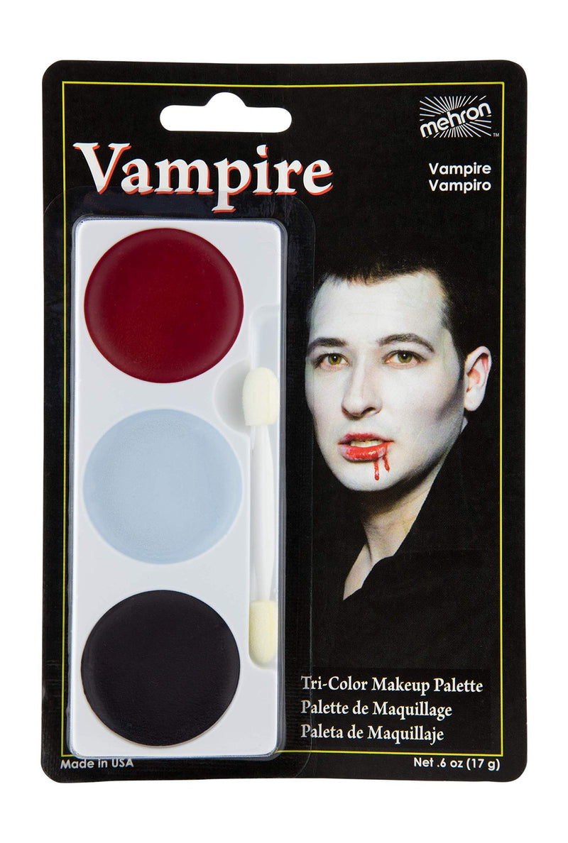 Mehron Makeup Tri-Color Halloween Makeup Palette (Vampire) Mehron
