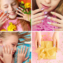 48 Pcs Press on Nails for Kids Fake Nails for Girls False Nails Lovely Children Gift Nail Art Decoration (Girl Theme) JANYUN