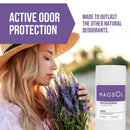 MAGSOL Natural Deodorant for Men & Women - Mens Deodorant with Magnesium - Perfect for Ultra Sensitive Skin, Aluminum Free Deodorant for Women, Baking Soda Free (2 Pack: Lavender & Sandalwood) MagSol Organics