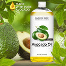 Majestic Pure Avocado Oil for Hair and Skin - 100% Pure and Natural, Cold-Pressed, for Skin Care, Massage, Hair Care, and Carrier Oil to Dilute Essential Oils, 16 fl oz MAJESTIC PURE