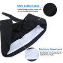 QBA Adjustable Working Cap with Button, Cotton Working Hat Sweatband, Elastic Bandage Tie Back Hats for Women & Men, One Size (Black + Deep Blue + Khaki) QBA