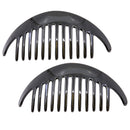 Camila Paris CP2872/2 Black Large Interlocking Combs Set of 2 French Hair Side Combs, Flexible Durable Strong Hold Hair Clips for Women, No Slip Styling Girls Hair Accessories, Made in France Camila