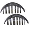 Camila Paris CP2872/2 Black Large Interlocking Combs Set of 2 French Hair Side Combs, Flexible Durable Strong Hold Hair Clips for Women, No Slip Styling Girls Hair Accessories, Made in France Camila