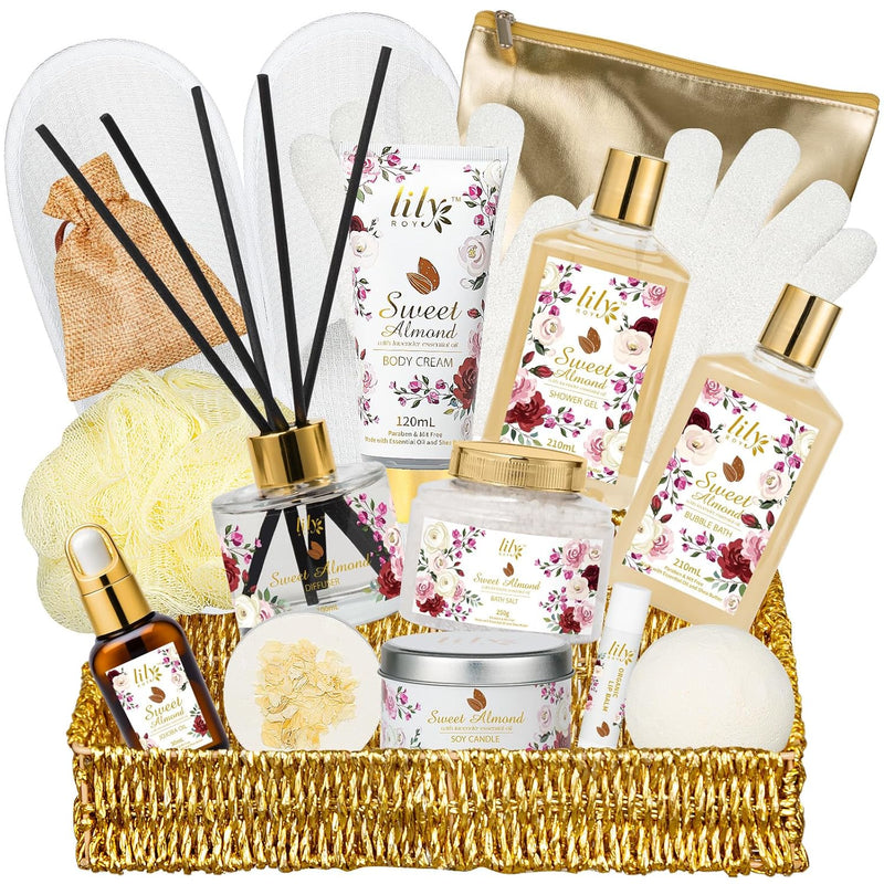 19 Pcs Rose Gifts Spa Gift Set Bath and Body Gifts Basket Set For Women Bath Spa Gift Baskets Set for Women Mom Mothers Day Christmas Birthday Valentines Gifts Spa Kit for Women Mom Gift