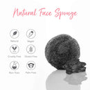 100% PURE Konjac Sponge, Charcoal, Facial Cleansing Brush, Exfoliating Brush for Face, Made with Bamboo Charcoal, Facial Brush for Sensitive Skin - 1 Piece 100% PURE
