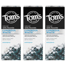 Tom's of Maine Luminous White Toothpaste With Charcoal, Wintergreen, 4 oz. 3-Pack (Packaging May Vary) Tom's of Maine