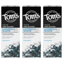 Tom's of Maine Luminous White Toothpaste With Charcoal, Wintergreen, 4 oz. 3-Pack (Packaging May Vary) Tom's of Maine