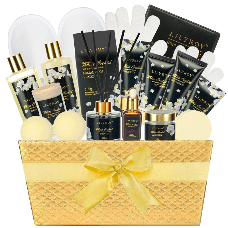 19 Pcs Rose Gifts Spa Gift Set Bath and Body Gifts Basket Set For Women Bath Spa Gift Baskets Set for Women Mom Mothers Day Christmas Birthday Valentines Gifts Spa Kit for Women Mom Gift