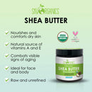 Organic Shea Butter by Sky Organics (8 oz) 100% Pure Unrefined Raw African Shea Butter for Face and Body Moisturizing Natural Body Butter for Dry Skin Sky Organics