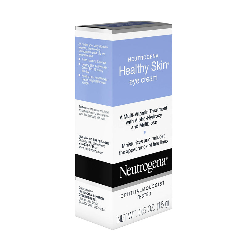 Neutrogena Healthy Skin Anti-Wrinkle Eye Cream with Alpha Hydroxy Acid (AHA), Vitamin A and Vitamin B5 - Firming Under-Eye Cream for Wrinkles and Fine Lines, 0.5 oz Neutrogena