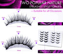 Arishine 3D 5D Magnetic Eyelashes with Eyeliner Kit, 10-Pair Reusable Natural Magnetic Lashes, 2 Pair Fluffy magnetic Eyelashes, 2 Tubes of Magnetic Eyeliner with Scissors Tweezers & Mirror Case Arishine