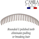 Camila Paris CP2912 French Side Combs Large 2 Pack Curved, Nude Flexible Durable Cellulose Hair Combs, Strong Hold Grip Hair Clips for Women, No Slip Styling Girls Hair Accessories, Made in France Camila Store