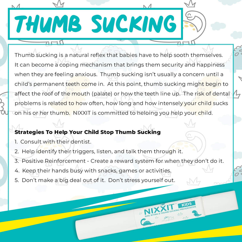 NIXXIT Nail Biting Treatment for Kids - Stop Thumb Sucking for Kids, Toddlers, Children - No Bite Nail Polish Pen - Non Glossy - Bitter Taste - Safe & Effective Solution NIXXIT
