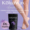 Hard Wax Beads for Hair Removal – Leg Hair Formula – Our Most Flexible Wax for Larger Applications – Works for Back - Large 1lb Refill Pearl Beans for Wax Warmers – Purple Beach Legs by KoluaWax KoluaWax
