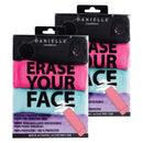 ERASE YOUR FACE Erase Your Face Make Up Removing Cloths, black, blue, pink, purple, 2 pack (count of 8) ERASE YOUR FACE