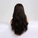 Esmee Long Wavy Black Brown Wigs Cosplay Costume Party Wig for Black Women Afro High Temperature Fiber Synthetic Hair Wigs Esmee