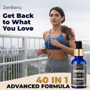 Zenrenu DMSO Cream 99.995% Pure Pharmaceutical Grade - 40-in-1 Advanced Formula -12 Essential Oils, Arnica, Aloe Vera, MSM - Fast-Absorbing Joint & Muscle Cream – 2 oz Glass Pump Bottle – Made in USA Infinity Warehouse
