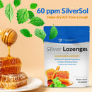 Silver Lozenges with Organic Manuka Honey and Vitamin C - All-Natural Nano Silver 45-50mcg of 60 PPM Colloidal Silver Mineral Drops to Support Immune System, Soothe, Cool Cough & Throat, 24-Lozenges Infinity Warehouse