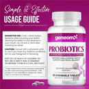 Probiotics L. Salivarius 24 Billion CFU – Supports Oral, Digestive & Immune Health – Chewable Tablets for Better Gut Health, Bacterial Balance, Non-GMO, Gluten Free, Vegan – 30 Count Infinity Warehouse