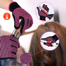 Heat Gloves for Hair Styling,Morgles 2Pcs Professional Heat Resistant Gloves Silicone Heat Mat 6pcs Hair Clips and 2pcs Styling Comb for for Curling Iron Wands Flat Iron MORGLES