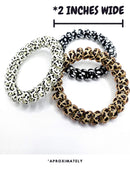 RayBella Hair Ties - 12pcs BPA-free, Hair ties for Women, Coil Hair Ties, Spiral Hair Ties, Strong Non Slip Grip, Hair Ties for Thick Hair, Hair Bands, Ponytail Holders (Leopard) RayBella